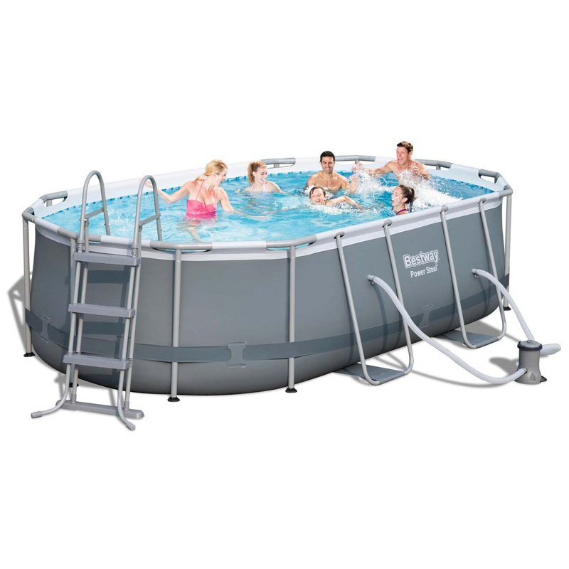 Bestway Power Steel Oval 4,88 x 3,05 x 1,07 m 56448 + Kartušová filtrace