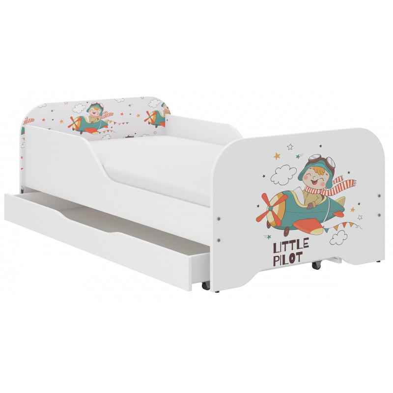 Wooden Toys Dětská postel Little Pilot 140x70 cm