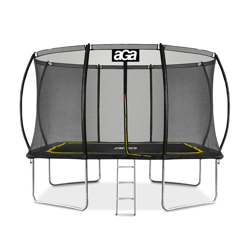 Aga Obdélníková trampolína 244x335 cm Černá/Žlutá 6SAF044 - II. JAKOST