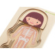 Aga Dřevěné puzzle Montessori části těla Dívka