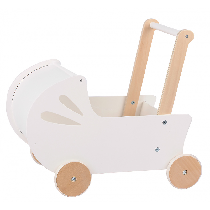 Aga4Kids Dřevěný kočárek pro panenky Emily
