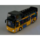 Kovový dvoupatrový autobus ZA2094 - žlutý