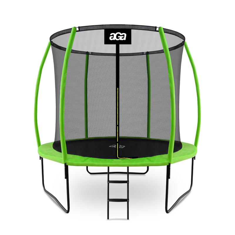 Aga SPORT EXCLUSIVE Trampolína 250 cm Světle zelená + ochranná síť + žebřík