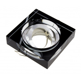 BERGE podhledové bodové svítidlo BRG71002 výklopné - hrubé sklo 2cm - čtverec - černá