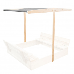 Aga Stříška na dětské pískoviště 120x120 cm Šedá