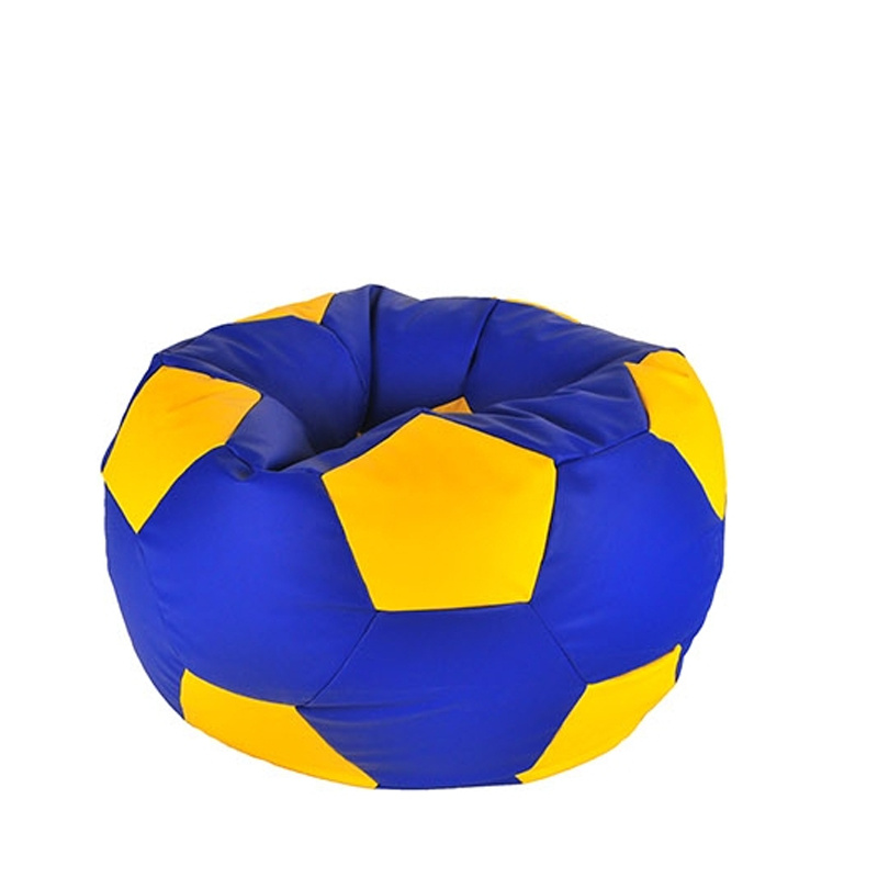 Aga Sedací pytel BALL XXXL Tmavě Žlutá - Modrá