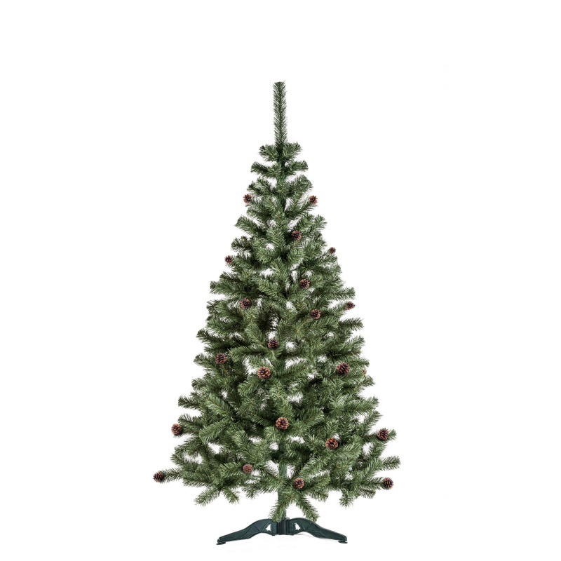 Aga Vánoční stromek 180 cm s šiškami
