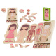 Aga Dřevěné puzzle Montessori části těla Dívka
