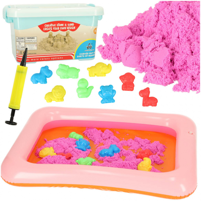 Aga Magický tekutý písek 1kg + formičky + pískoviště