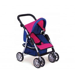Doris Sportovní kočárek pro panenky 9352 Hot Pink 2 Blue