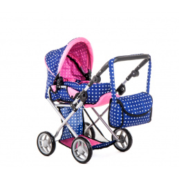 Doris Kočárek pro panenky 9346/L Blue Pink