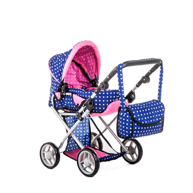 Doris Kočárek pro panenky 9346/L Blue Pink