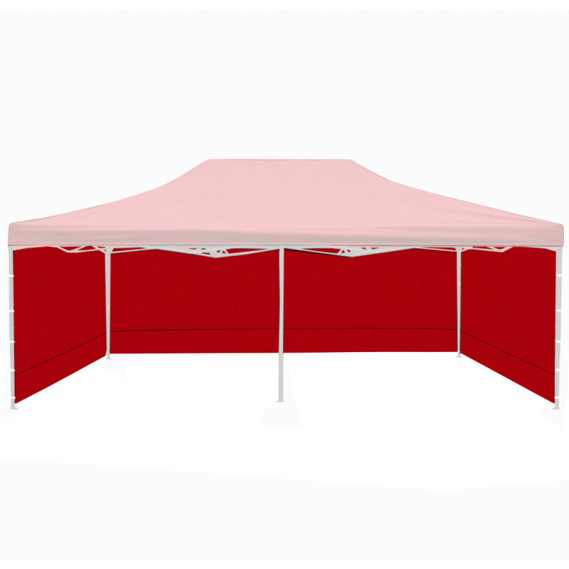 Aga Bočnice k prodejnímu stánku 3x6m Červená
