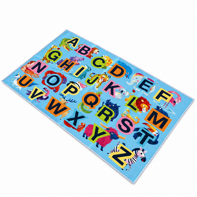 Aga4Kids Dětský koberec s abecedou a zvířátky 100×50 cm