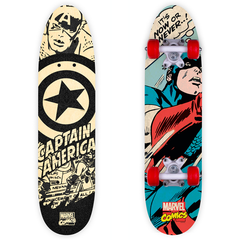 DŘEVĚNÝ SKATEBOARD KAPITÁN AMERIKA