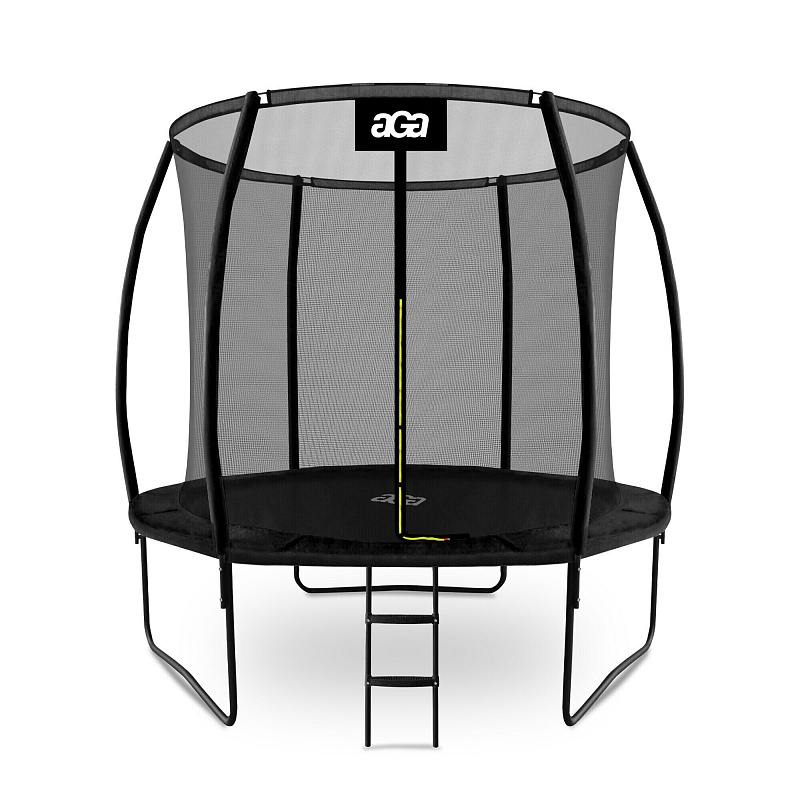 Aga SPORT EXCLUSIVE Trampolína 250 cm Černá + ochranná síť + žebřík