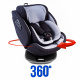 Aga Autosedačka i-Size 360° 0-36 kg Černá/Světle šedá
