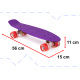Aga Fiskeboard skateboard LED kolečka fialová