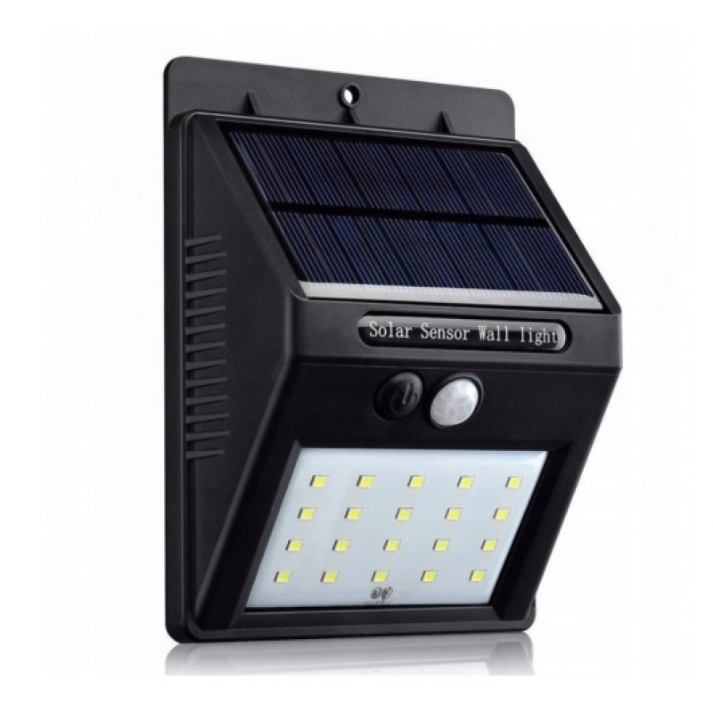 Aga Nástěnné solární svítidlo s pohybovým senzorem - 20 LED
