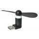 Mini větráček microUSB černá ISO 5770