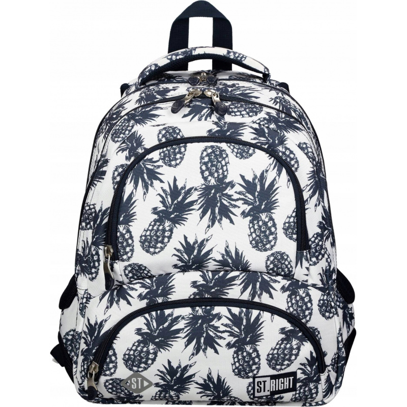St.RIGHT Školní batoh čtyřkomorový Pineapples