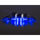 BERGE Podhledové bodové svítidlo BRG71025 nevýklopné - GU10 - čtverec + svítící LED pásek 3W modrá