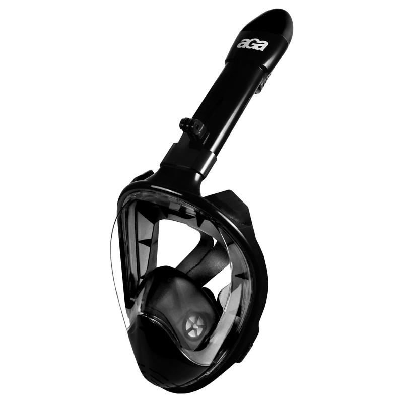 Aga Celoobličejová šnorchlovací maska L/XL Černá/Černá