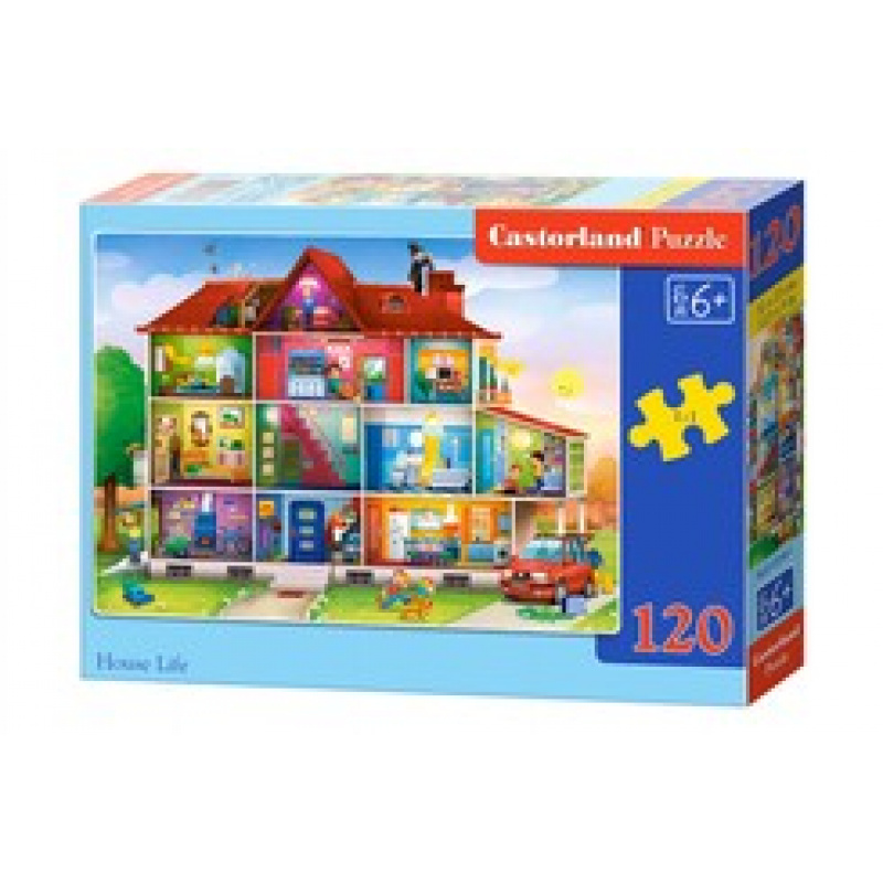 CASTORLAND puzzle 120 dílků - Život v domě