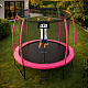 Aga SPORT EXCLUSIVE Trampolína 250 cm Růžová + ochranná síť + žebřík