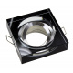 BERGE podhledové bodové svítidlo BRG71002 výklopné - hrubé sklo 2cm - čtverec - černá