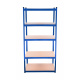 Aga Kovový regál 180x90x40 cm 5 polic Modrý