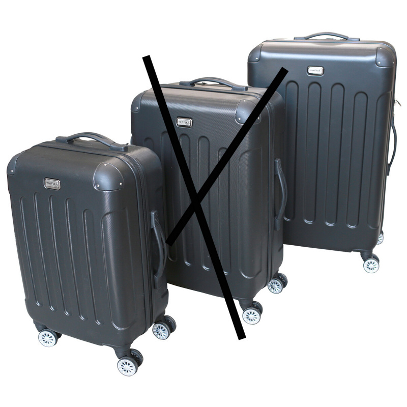 Sada kufrů Linder Exclusiv LUXURY vel. S,L Black 2CZ021 - II. JAKOST