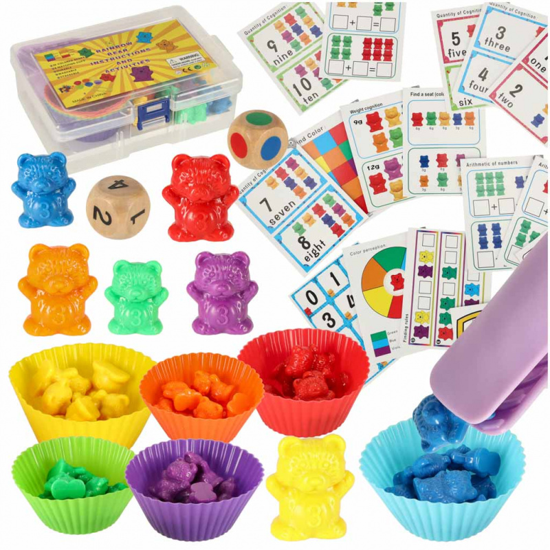 Aga Montessori hra - Spočítej medvídky - 44 dílů