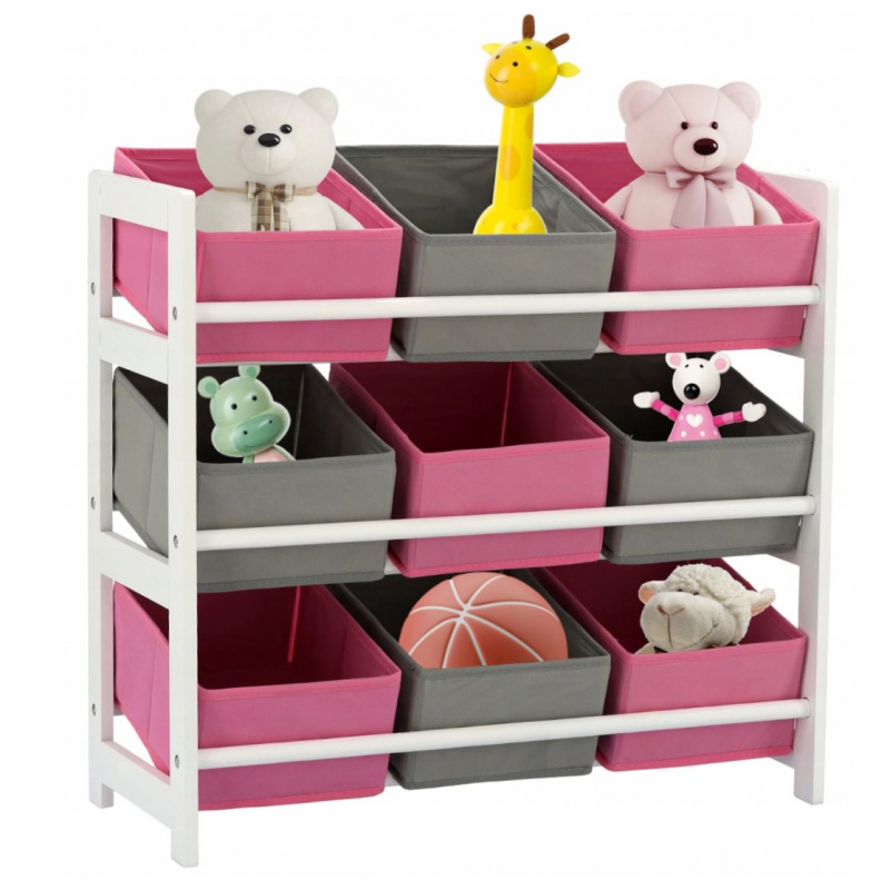 Aga Dětský organizér s 9 boxy 65x28x60 cm