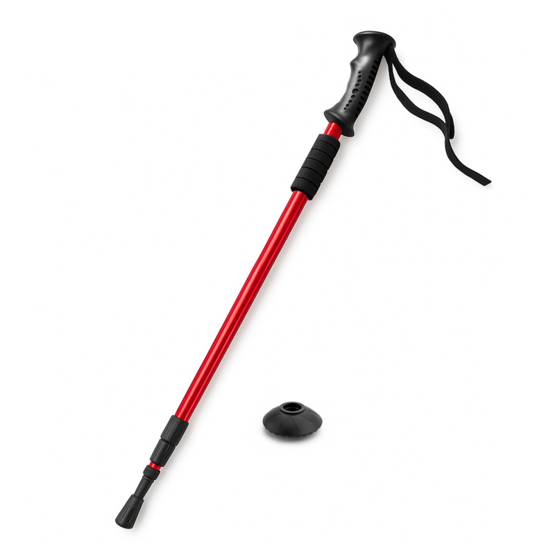 Aga Trekingová hole AntiShock 61–135 cm Červená