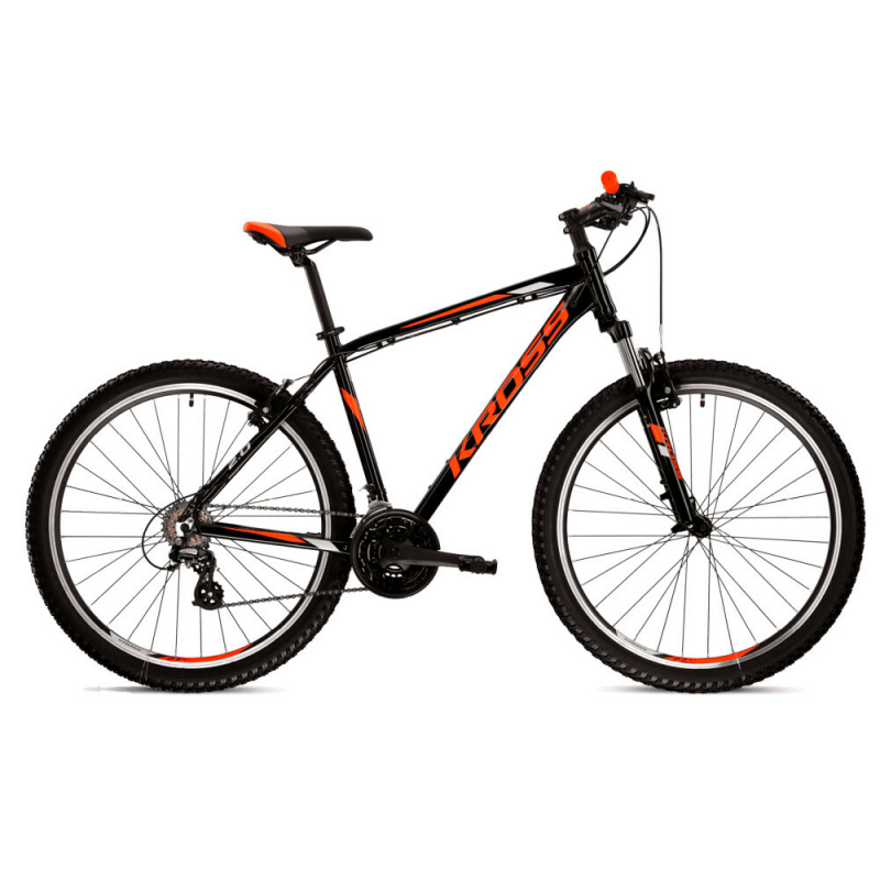 KROSS Pánské horské kolo HEXAGON 2.0 21" Černé/Oranžové