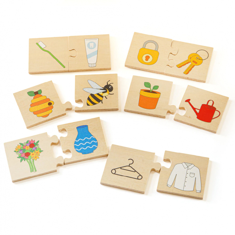 Bigjigs Toys Didaktické puzzle Co k sobě patří 2DZ160 - II. JAKOST