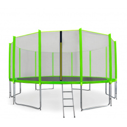 Aga SPORT PRO Trampolína 518 cm Light Green + ochranná síť  + žebřík + kapsa na obuv