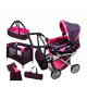 Doris Kočárek pro panenky set 5v1 Hot Pink 1