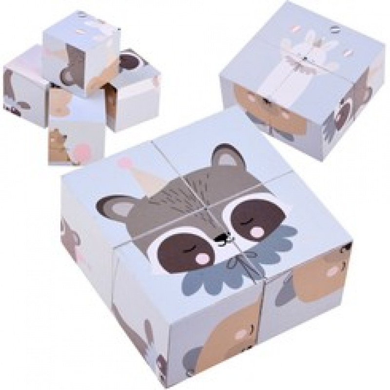 Dřevěné kostky puzzle ZA4114