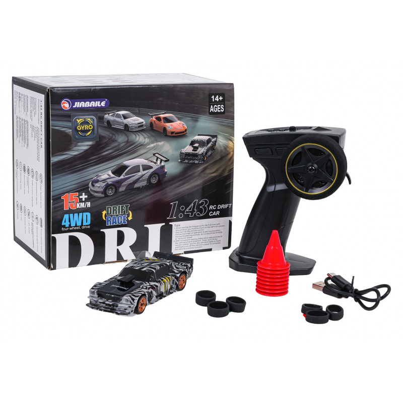 Autíčko R/C na drift 1:43 Zelené + Příslušenství