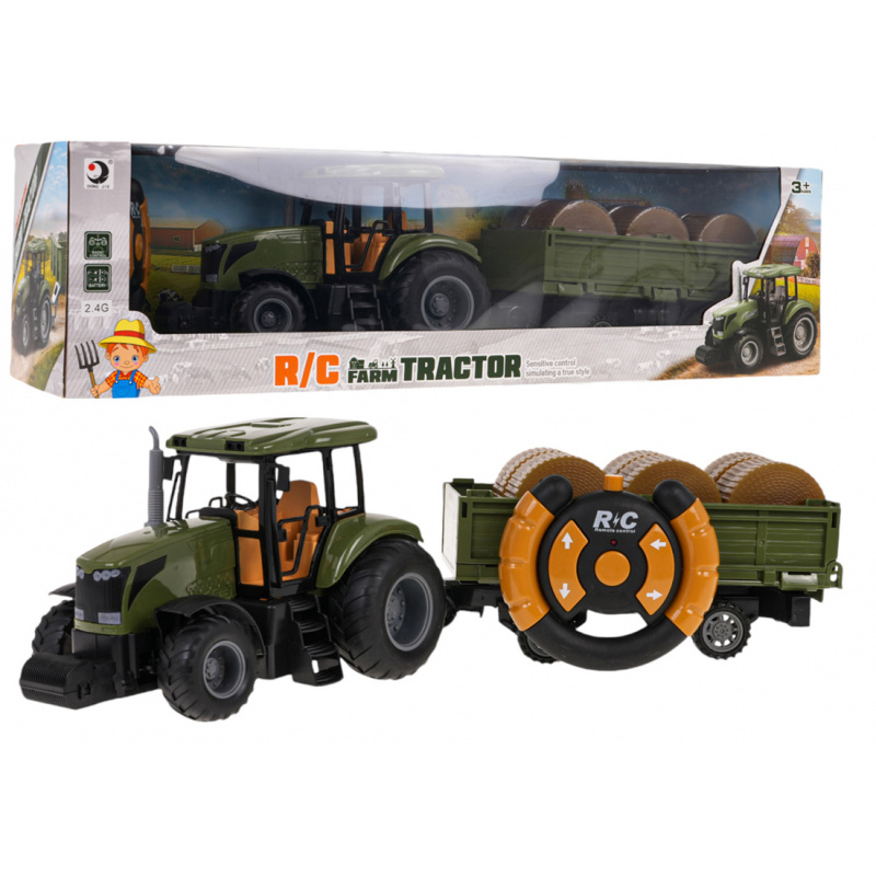 Traktor s Přívěsem Zelený R/C