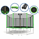 Aga SPORT PRO Trampolína 366 cm Světle zelená + ochranná síť + žebřík