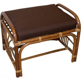Aga Ratanový taburet TURDUS Honey Dark Brown