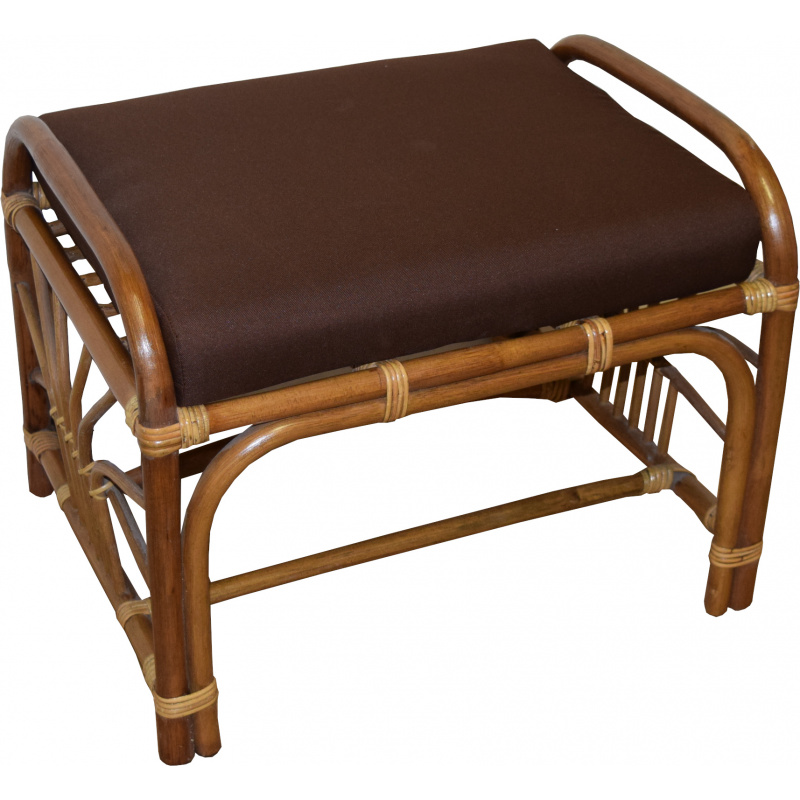 Aga Ratanový taburet TURDUS Honey Dark Brown