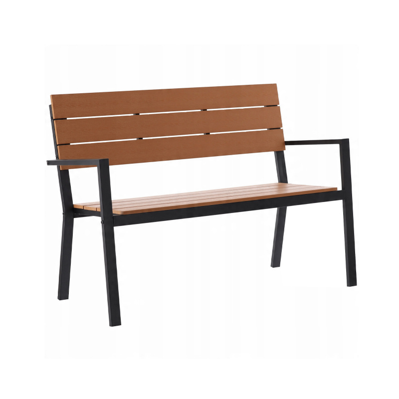 Aga Zahradní lavice 118x54x77 Hnědá