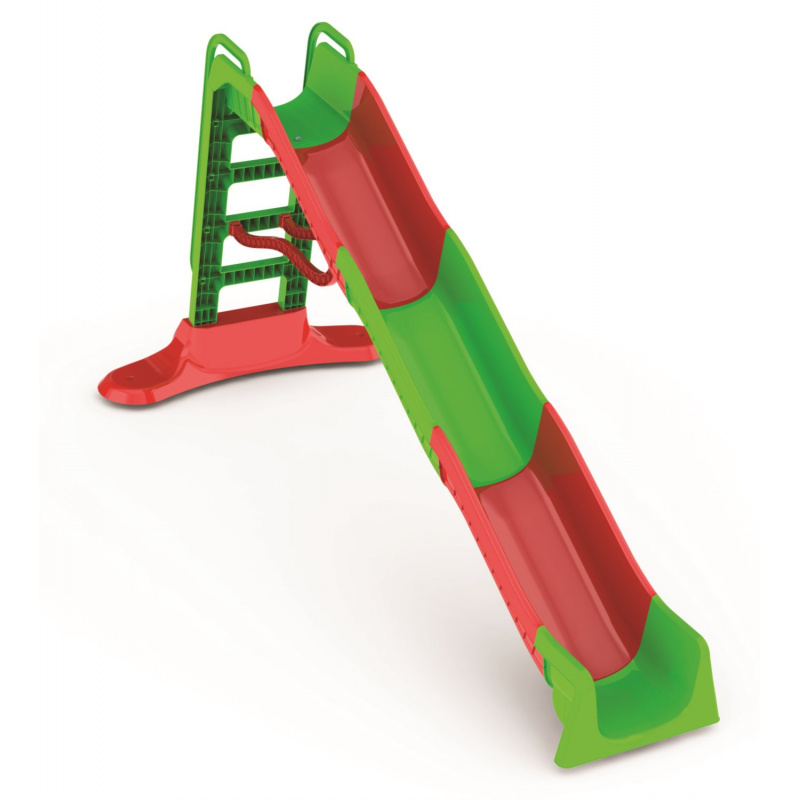 Doloni Skluzavka s madlem + přípojkou na vodu 400 cm Červeno-zelená